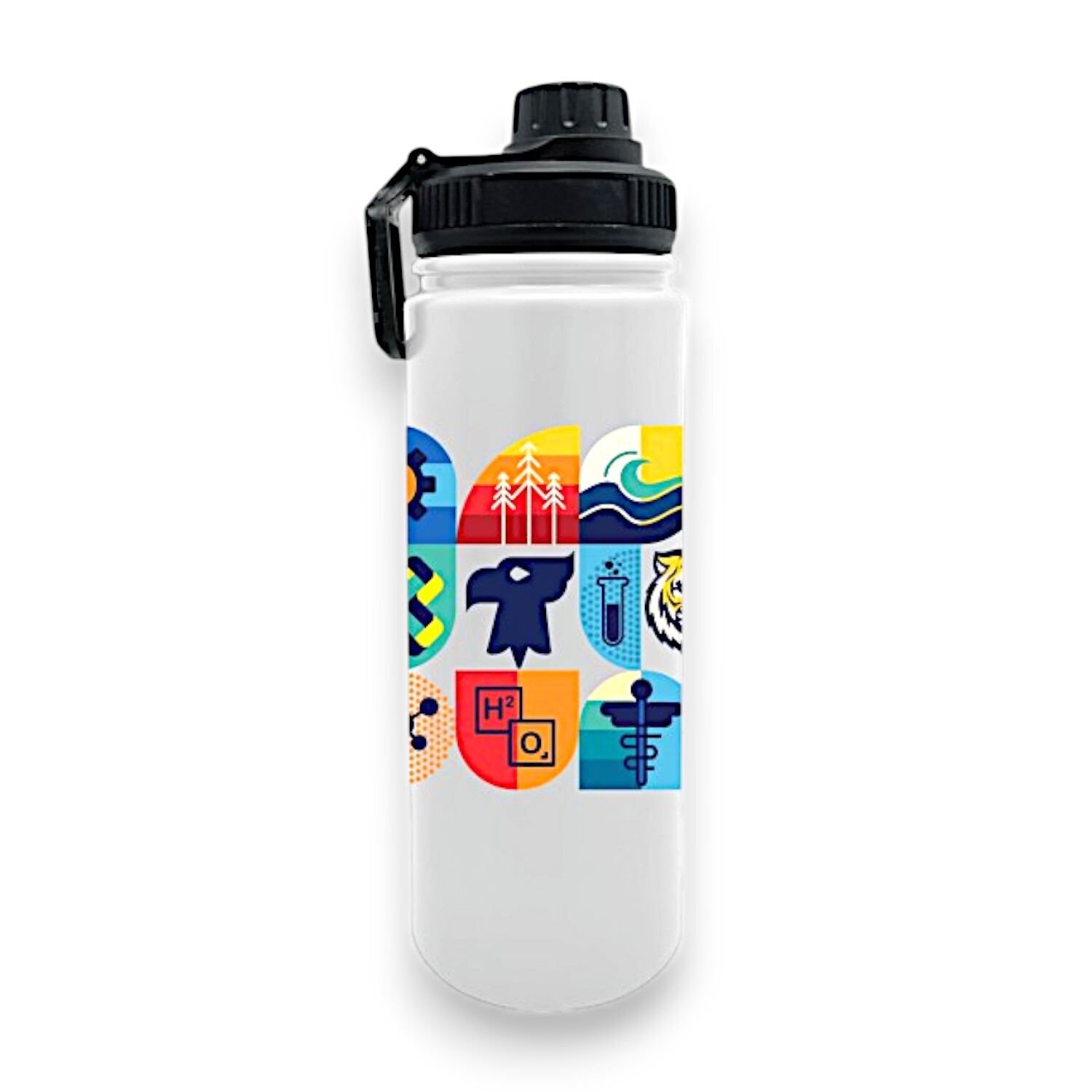 Dalhousie Wrap Twist Top 22oz Stainless Water Bottle - White