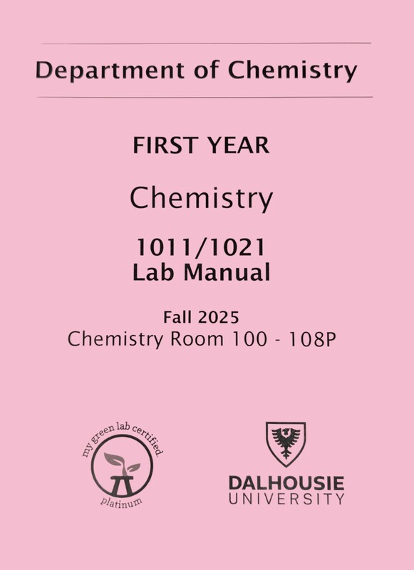 Chem 1011/1021 First Year Lab Manual