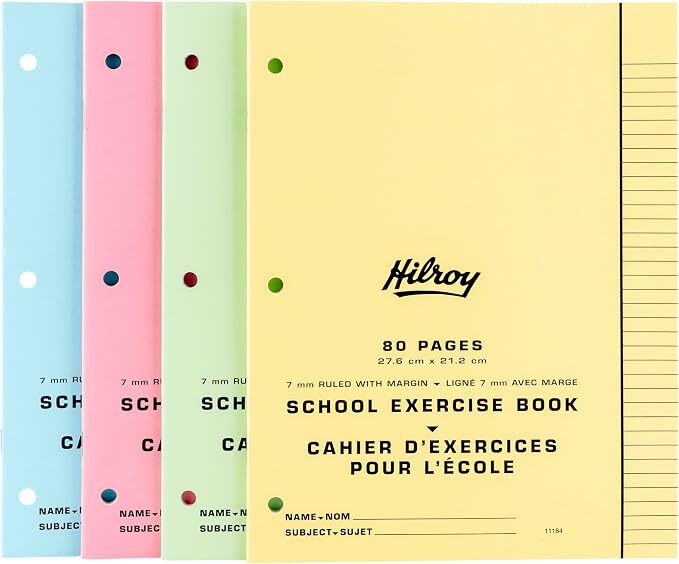 Hilroy Exercise Notebook 80 Page, 3 Hole