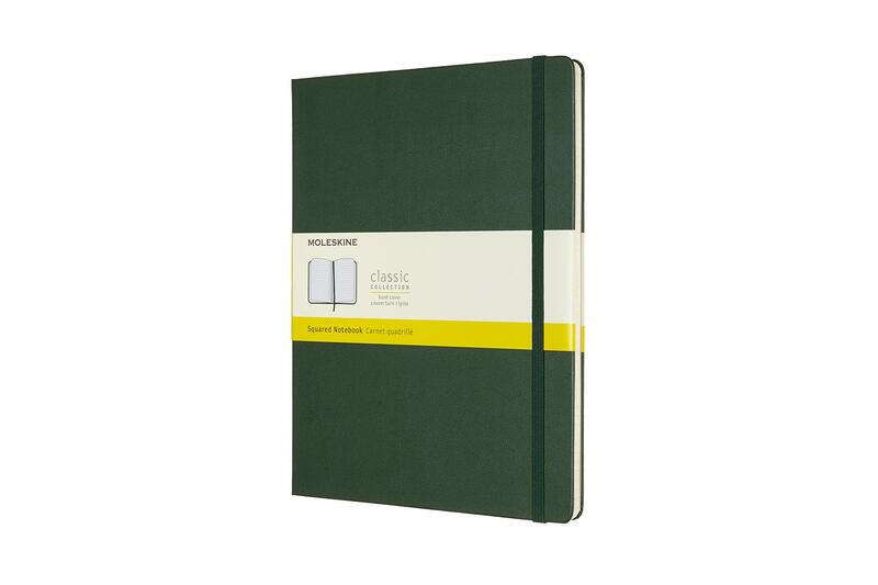 Moleskine X-Lrg Ruled Green Hardcover Notebook 7.5X10"